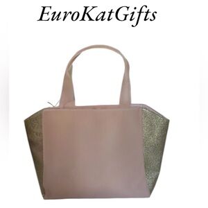 Jimmy Choo Parfums Pink Sparkle Gold Tote Bag Trending Luxe Aprox 18”x12”x4 1/2”